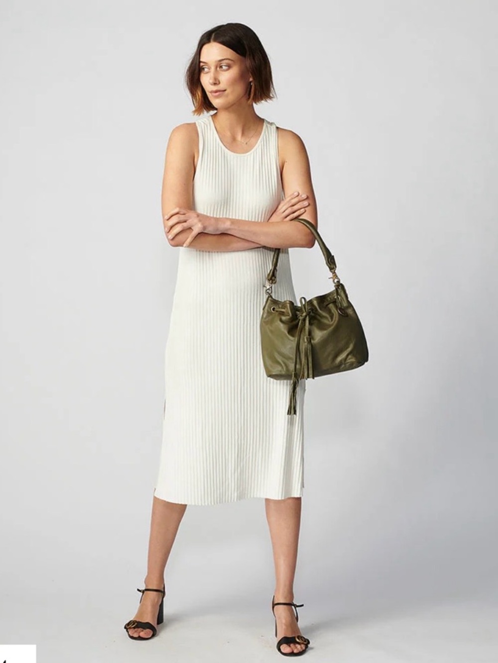 Wanderers CLOVELLY Olive Green Leather Crossbody Bag